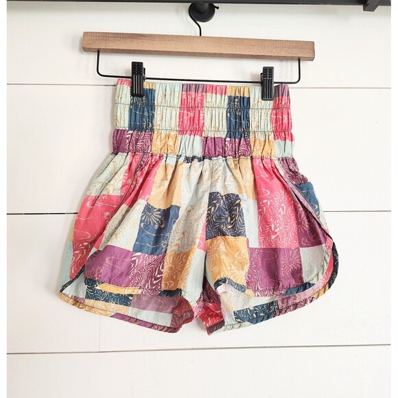 Free People Movement Rose Water Combo Way Home Shorts Patchwork Boho XS - Picture 4 of 11